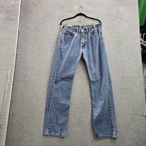 Levi's 505 Men Jeans 32X32 Blue Denim Regular Fit Straight Leg 32" Inseam